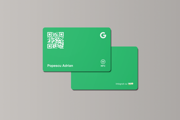 Card Verde Standard Google Review cu NFC și cod QR