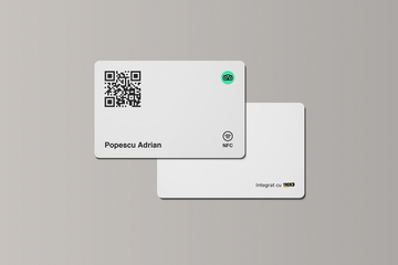 Card Alb Standard Tripadvisor Review cu NFC și cod QR