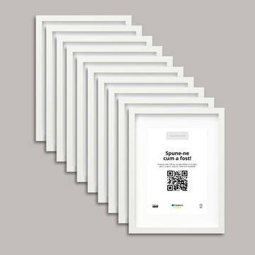 Pachet 10 Rame Albe Personalizate cu NFC și cod QR pentru Tripadvisor