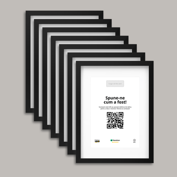 Pachet 7 Rame Negre Personalizate cu NFC și cod QR pentru Tripadvisor